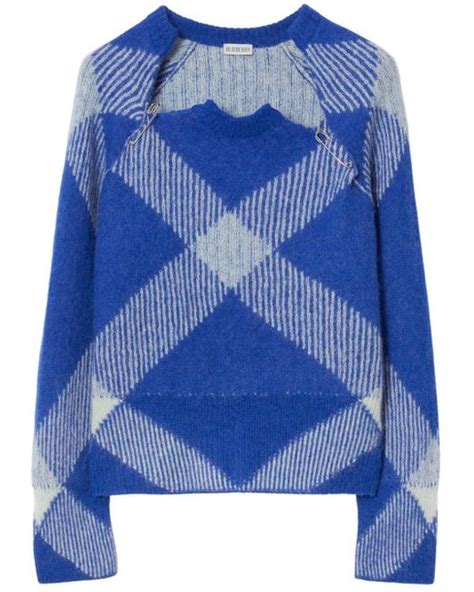 burberry asymmetric sweater|Shop Burberry Check Alpaca.